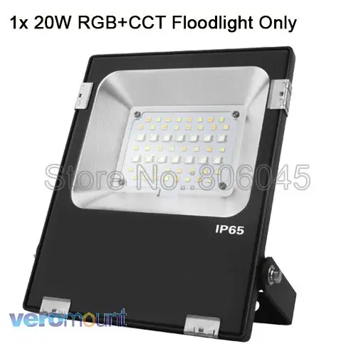 MiLight FUTT04 20 Вт RGB+ CCT Светодиодный прожектор AC120V-265V IP65 Водонепроницаемый наружное освещение 2,4G беспроводной пульт дистанционного управления Android/iOs WiFi APP - Испускаемый цвет: 1 Floodlight Only