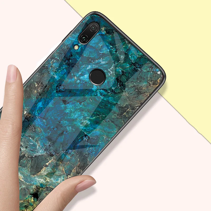 Роскошный стеклянный чехол для Xiaomi Redmi note 8 pro Чехол 9 H силиконовый из закаленного