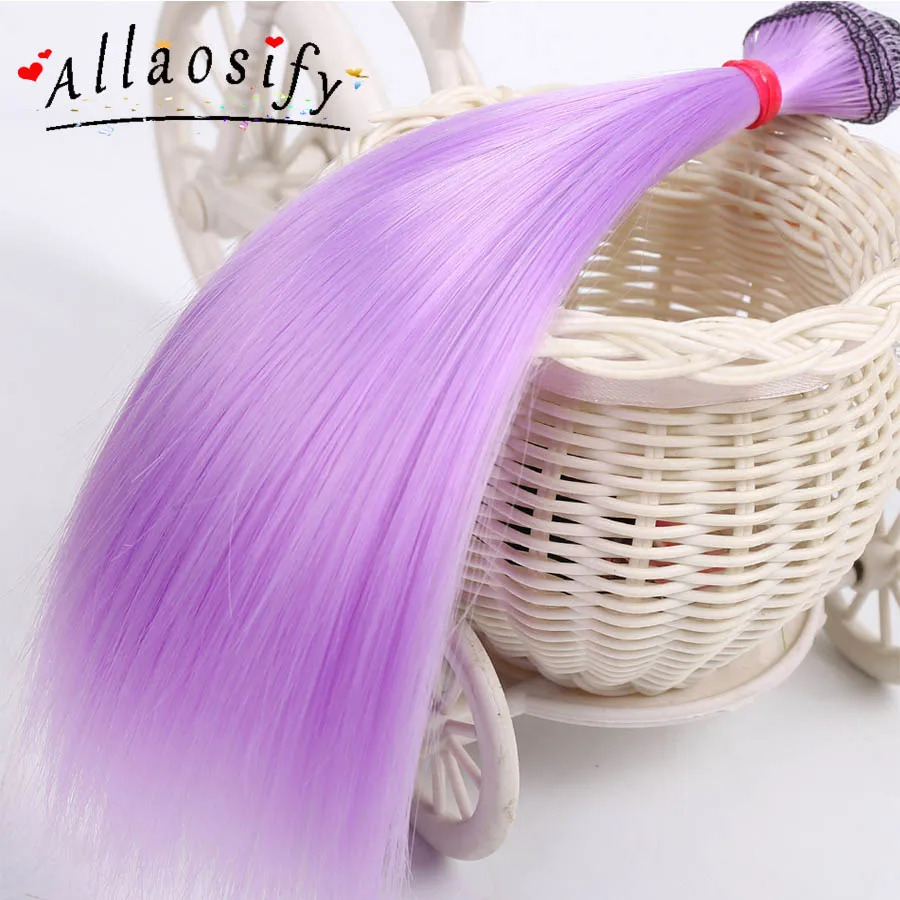 Allaosify 1 шт 15*100 см и 25*100 чёрный коричневый Цвет прямые кукольные волосы для 1/3 1/4 BJD