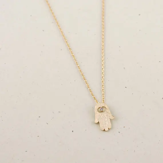 Модная женская подвеска Hamsa женское ожерелье с золотым/серебряным покрытием