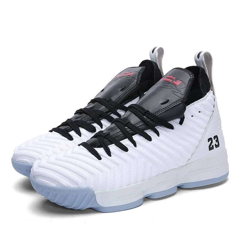 white black Новинка, мужские баскетбольные кроссовки Lebron, амортизирующие, оригинальные баскетбольные кроссовки, противоударные, для занятий спортом на открытом воздухе, мужская спортивная обувь, топ А - Цвет: white black