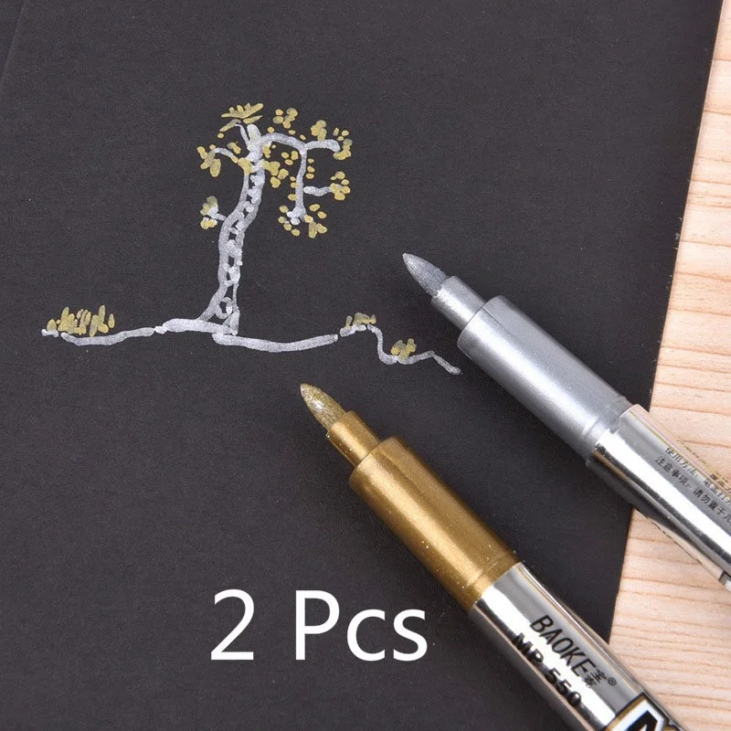 2 шт./компл. DIY Новые металлические Водонепроницаемый маркер с перманентной