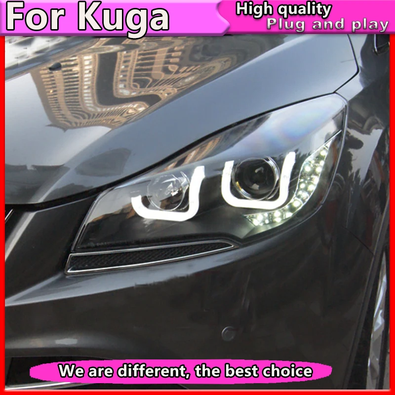 Автомобильный Стайлинг для Ford Kuga Escape фары 2013 2016 светодиодный DRL Bi Xenon объектив
