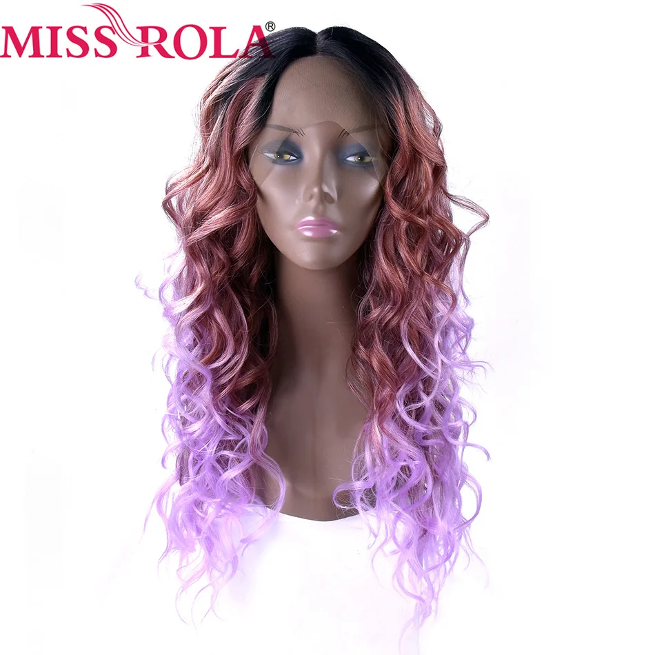 Волнистый парик Miss Rola средней длины Ombre синтетические кружевные волосы парики