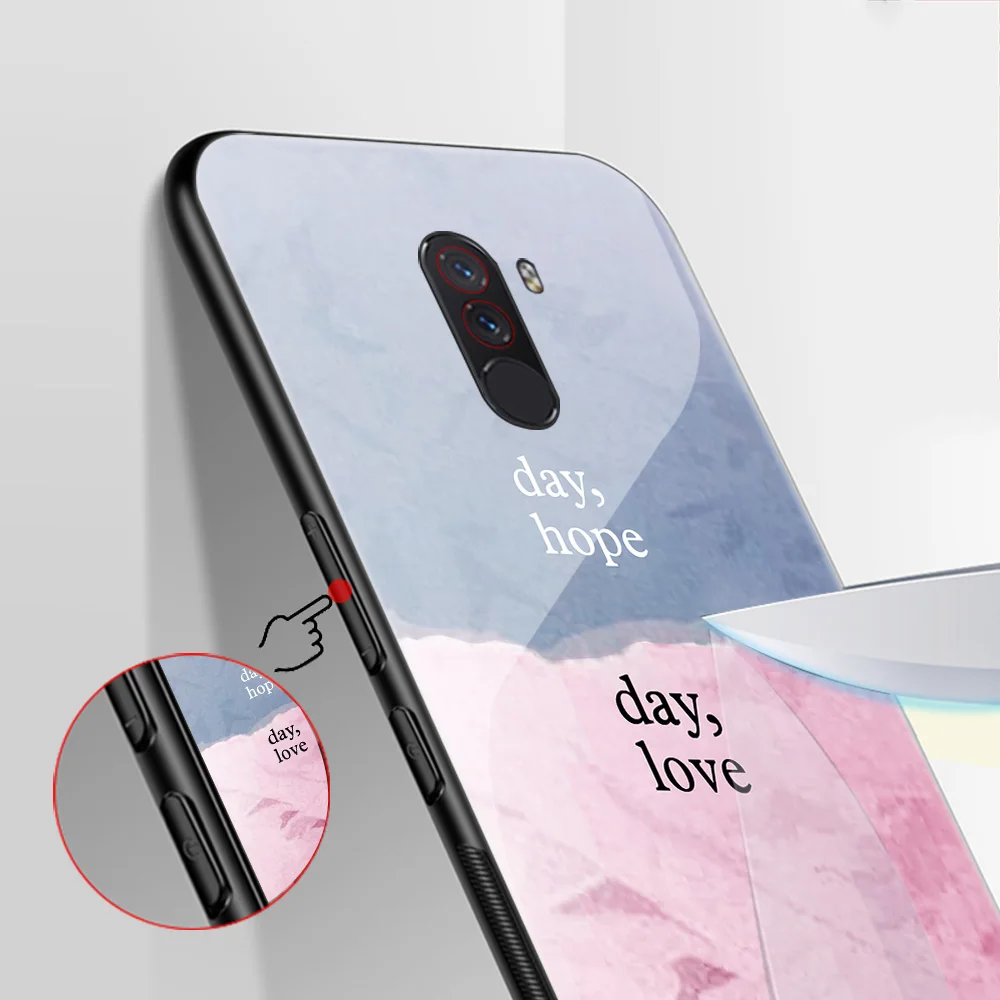 Ciciber новая мода для Xiaomi Pocophone F1 чехлы из закаленного стекла задняя крышка 9 чехол
