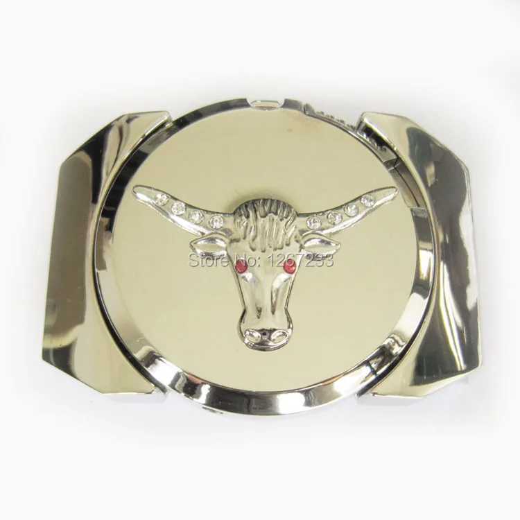 Новые Яркие Серебряные стразы Лонгхорн бык легкий пояс Пряжка|longhorn bull|lighter belt