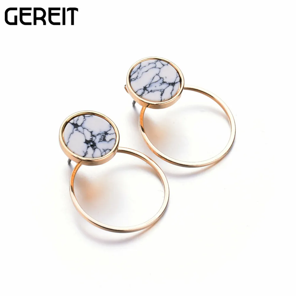 GEREIT, в стиле панк, большие, золотые, серебряные, квадратные серьги-кольца, большие, треугольные, в форме сердца, массивные серьги для женщин, Kpop, ювелирные изделия, подвески