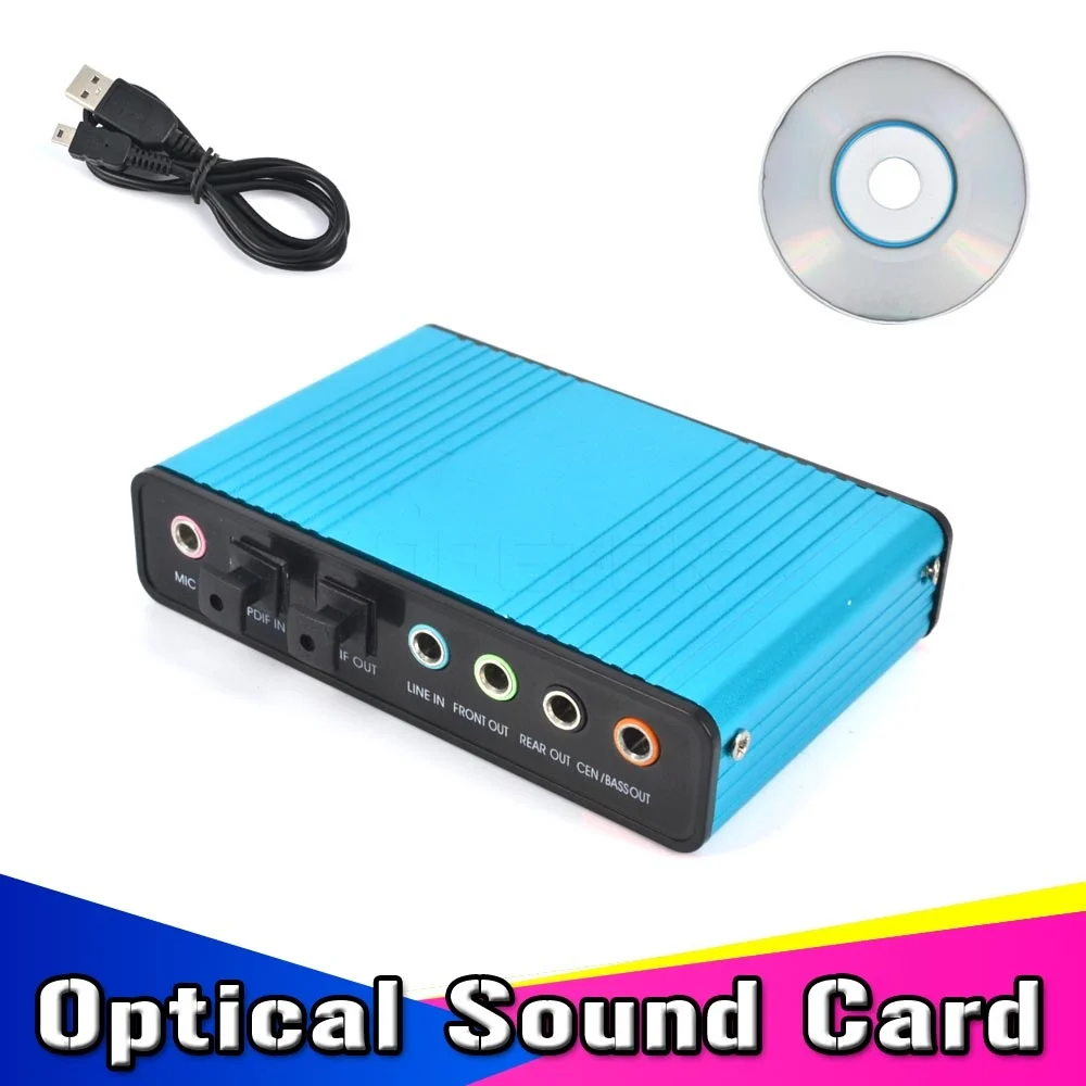 Kebidu 6-канальная USB 2 0 Звуковая внешняя карта контроллер звуковой карты SPDIF CM6206