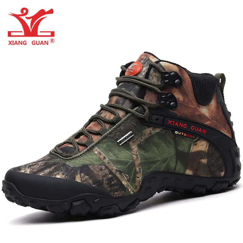 forest Camouflage XIANG GUAN мужские высокие тактические ботинки мужские треккинговые ботинки женские водонепроницаемые треккинговые кроссовки уличные спортивные кроссовки для бега - Цвет: forest Camouflage