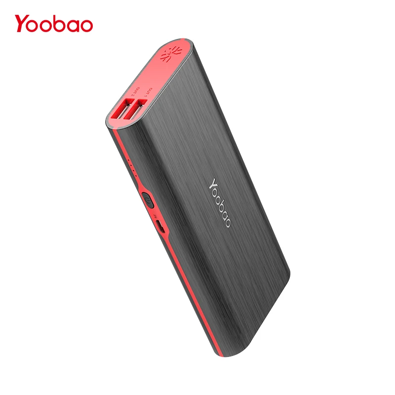 Yoobao 18650 power Bank 10000 мАч Быстрая зарядка PoverBnak 2 USB портативное зарядное устройство
