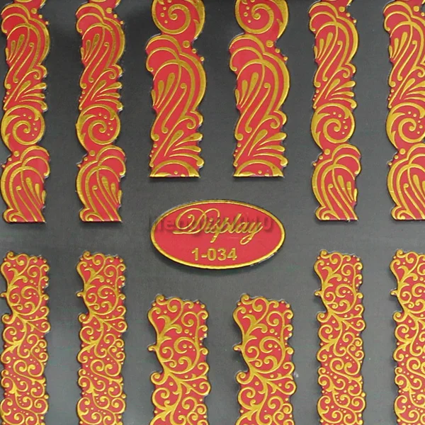 7 Colors High Quality Hot Stamping 3D Nail Sticker Decals For Art Tips Decoration Styling Tools mix lot 7pcs/lot | Красота и здоровье