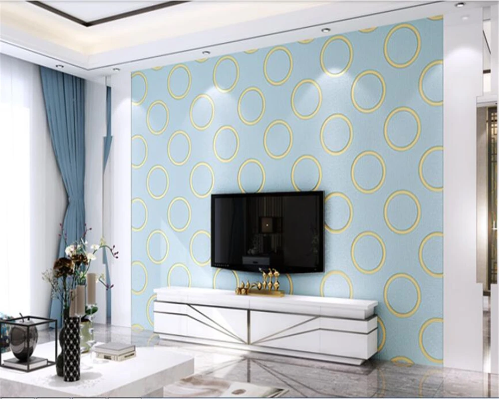 

beibehang Vinyl wall New Chinese retro wallpaper elegant circle personality papel de parede 3d deer skin TV background wallpaper
