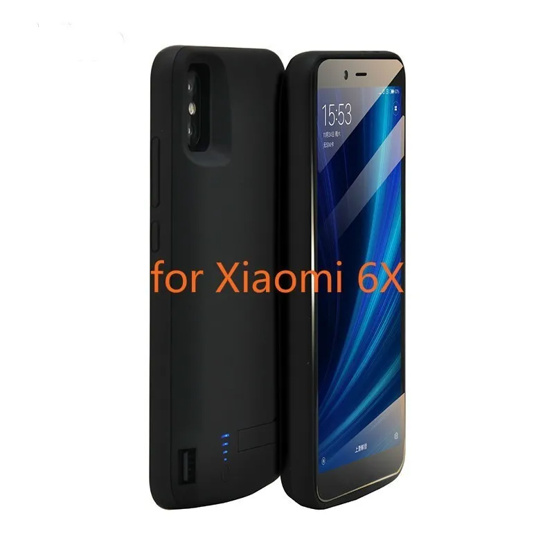 For Xiaomi 6X Ext power 6000 мАч чехол для аккумулятора, внешний умный чехол для батареи, внешний аккумулятор для Xiaomi 6 6X, чехол для быстрой зарядки - Цвет: For Xiaomi 6X