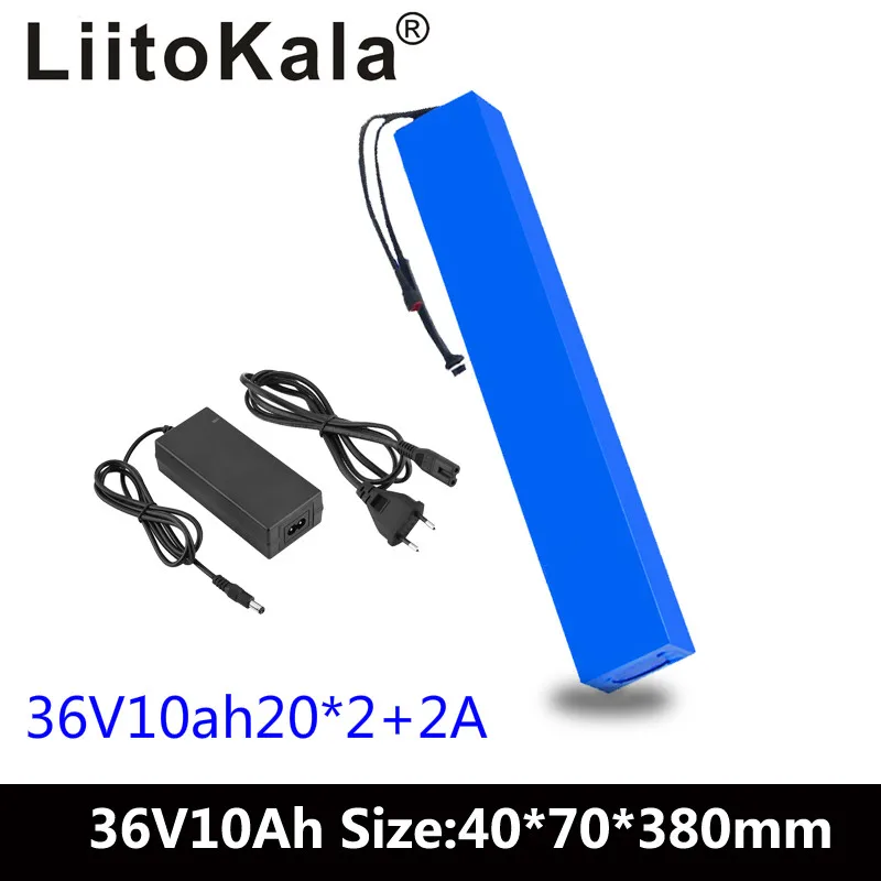 

LiitoKala 36V 10Ah 42V 18650 Strip lithium ion battery pack with 20A BMS For ebike electric car bicycle motor scooter 600Watt