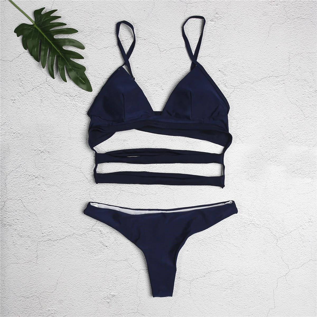 Женский Сексуальный Бюстгальтер-бандо комплект бикини с высокой талией и пуш-ап