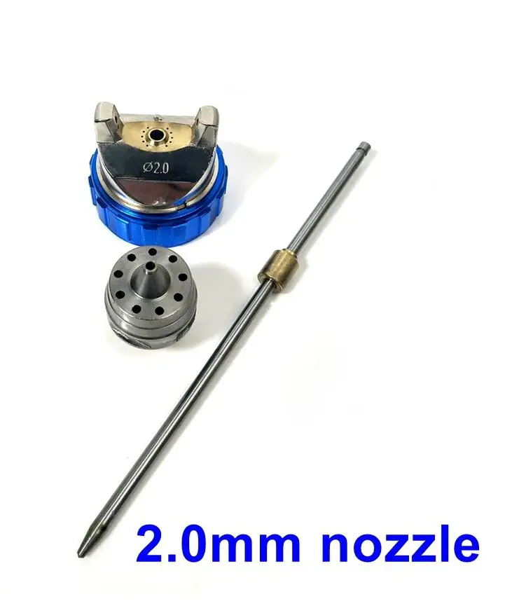 2.0mm nozzle HVLP пистолет-распылитель гравитационная подача 1,4 мм 1,7 мм 2,0 мм Насадка из нержавеющей стали авто распылитель краски Профессиональный Аэрограф-распылитель - Цвет: 2.0mm nozzle