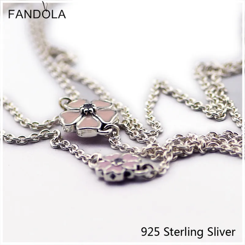 CKK поэтические цветы смешанные эмалированные Румяна розового кристалла ожерелье