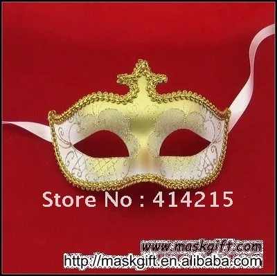 Лидер продаж 2016 белые и золотые маскарадные маски в венецианском стиле купить
