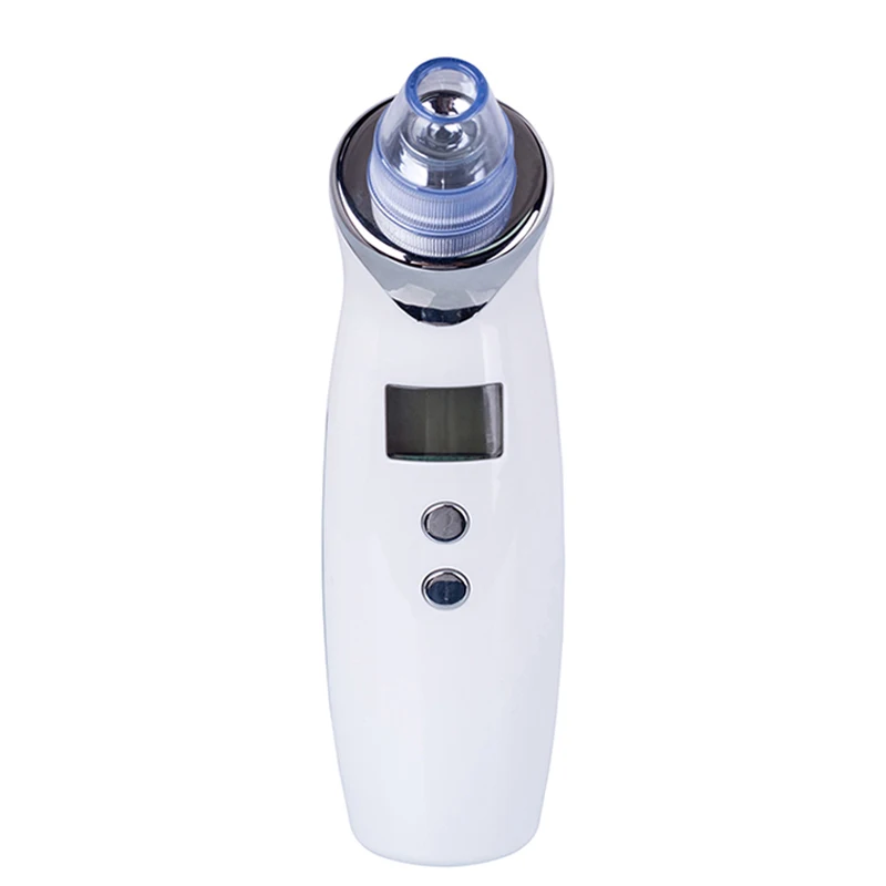 white Facial Cleaning Beauty Cleaner Blackhead Remover Vacuum Comedo Suction Diamond Dermabrasion with LCD Display - Цвет: white