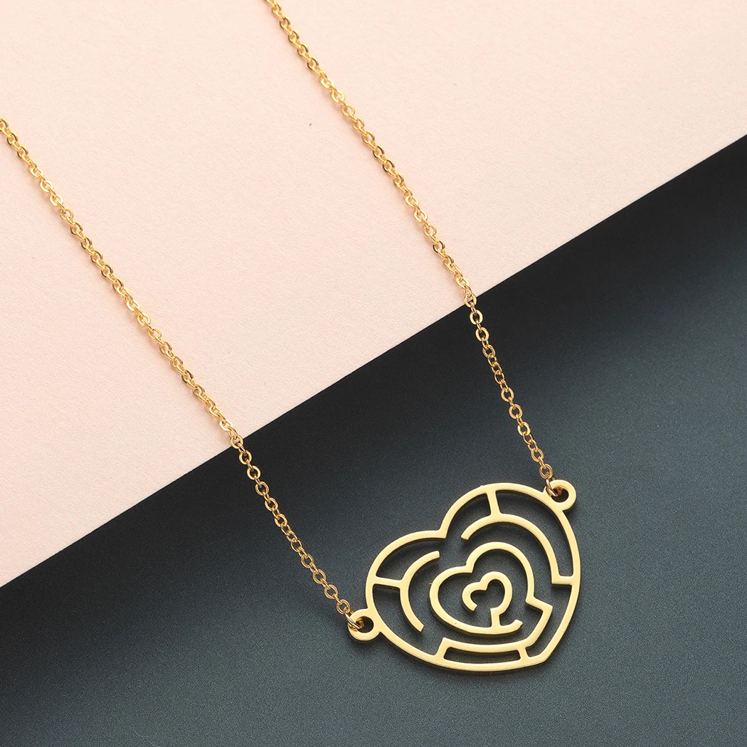 Cxwind модный Romatic Swirl сердце дизайн кулон женская цепочка ожерелье аксессуары полые