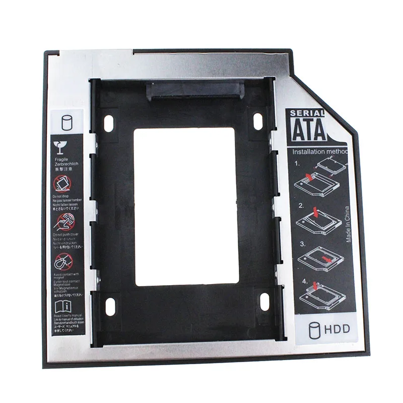 10 шт. 2018 SATA на 2nd HDD Caddy 9 5 мм для SSD корпус жесткого диска Bay ноутбука ODD Optibay CD-Rom |