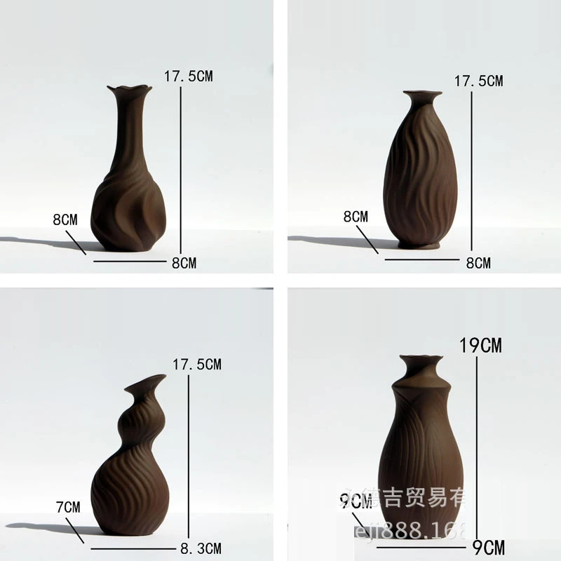 Керамическая ваза с высушенным цветком для гостиной украшения крыльца в стиле