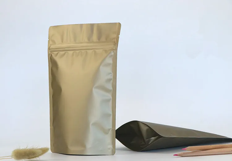 Leotrusting 50 шт./упак. стоьте вверх из матового алюминия Фольга Ziplock мешок красочные дой-Пак Кофе Чай упаковка мешок eco-friendly мешок подарка