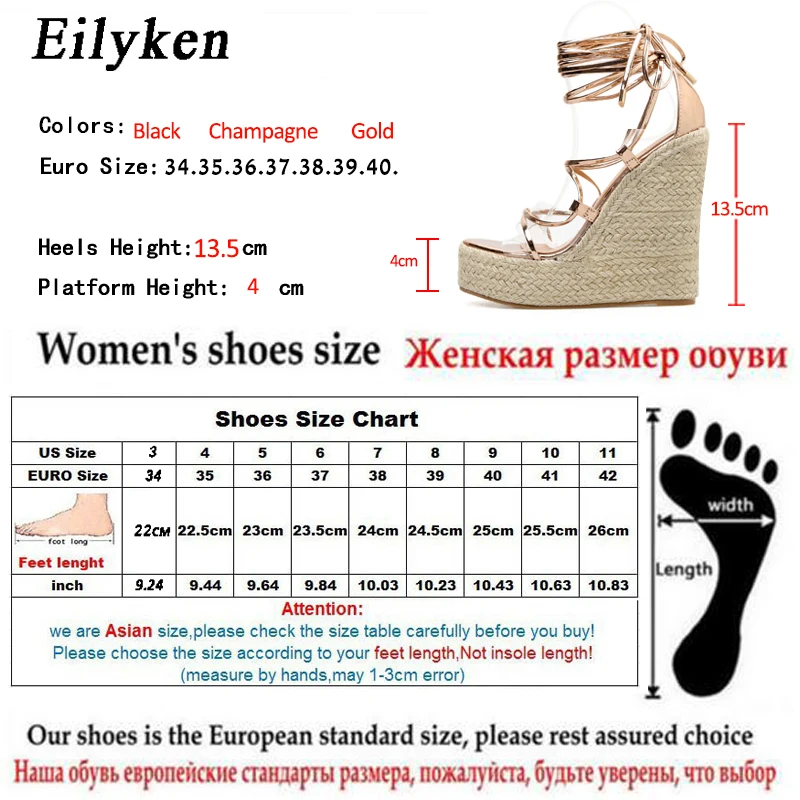 Eilyken/Новинка 2021 года Женские босоножки цвета шампанского и золотого Черные