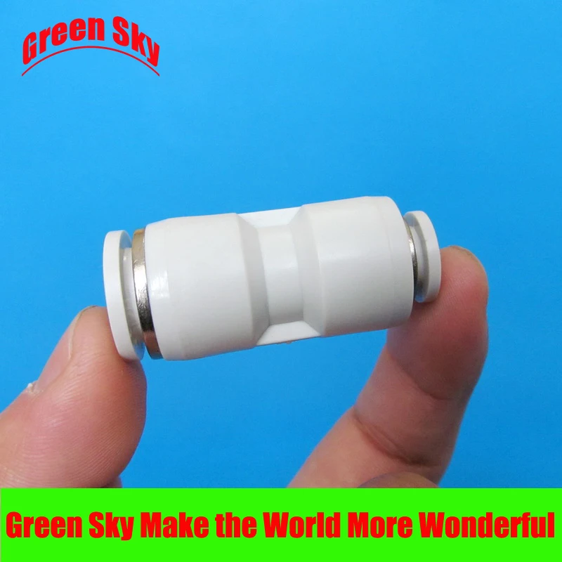 

6 pcs/lot 12mm OD tube to 8mm OD tube straight unequal air pneumatic plastic push fittings