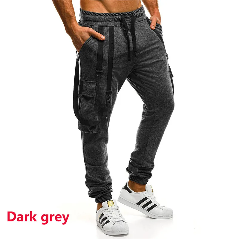 2019 New Plus Size 3XL Men Running Pants Sport Joggers Trousers Black Fitness Gym Clothing With Pockets Leisure Sweatpants | Спорт и