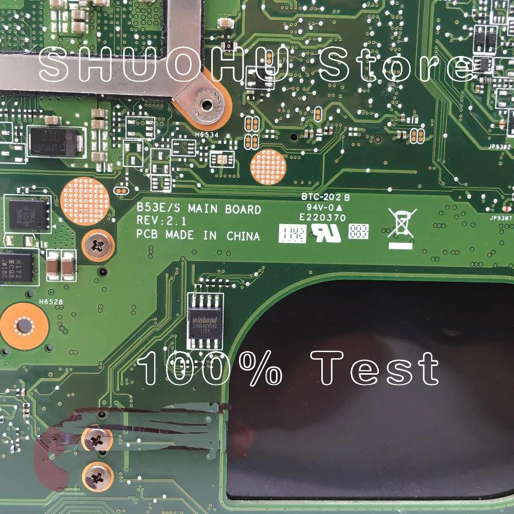 Материнская плата KEFU для ноутбука ASUS B53S B53E/S REV2.1 протестированная 100% рабочая