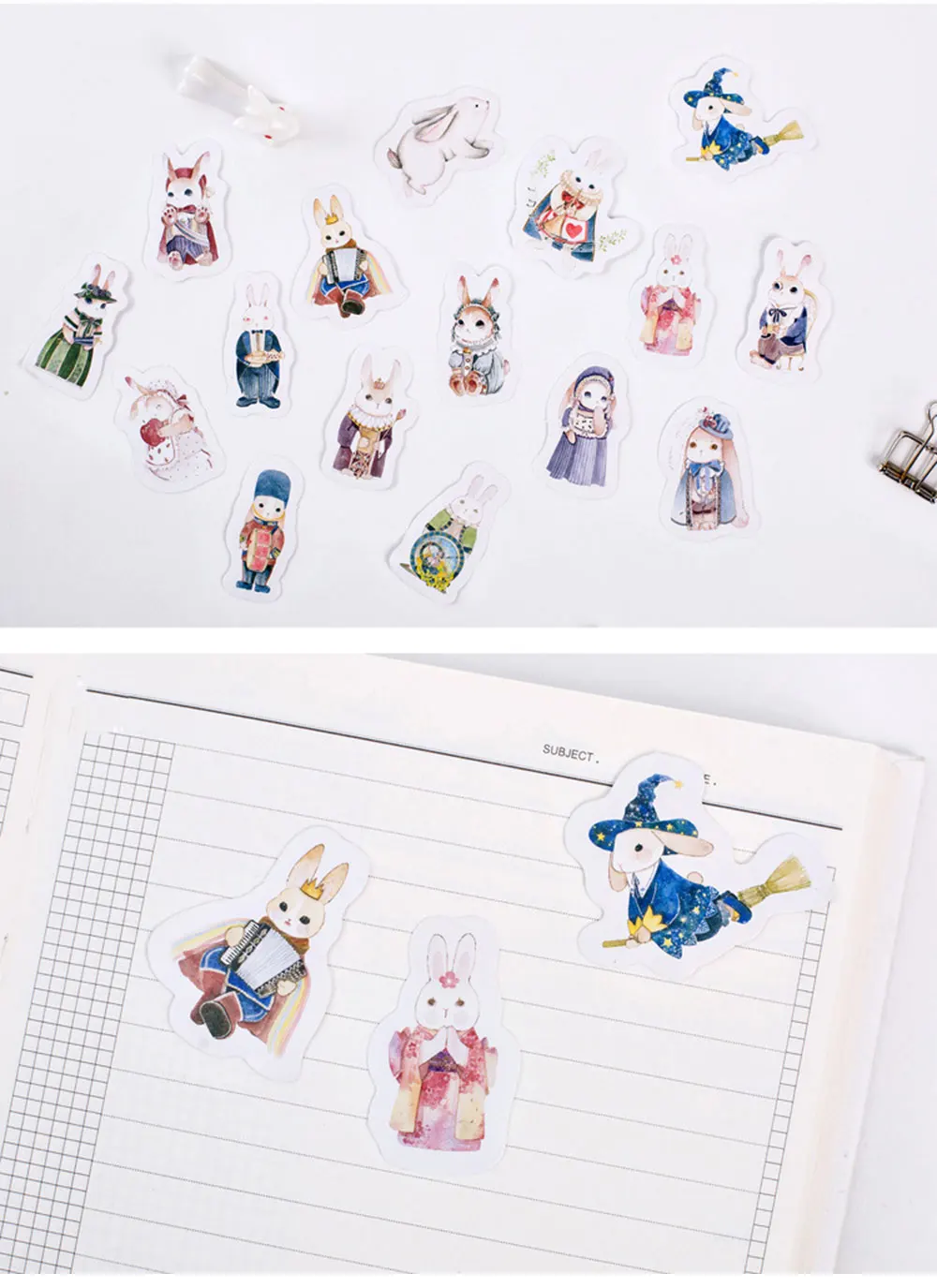 45 шт./лот kawaii Alice Rabbit мини бумажная наклейка украшения DIY альбом дневник планировщик для скрапбукинга этикетка канцелярские товары