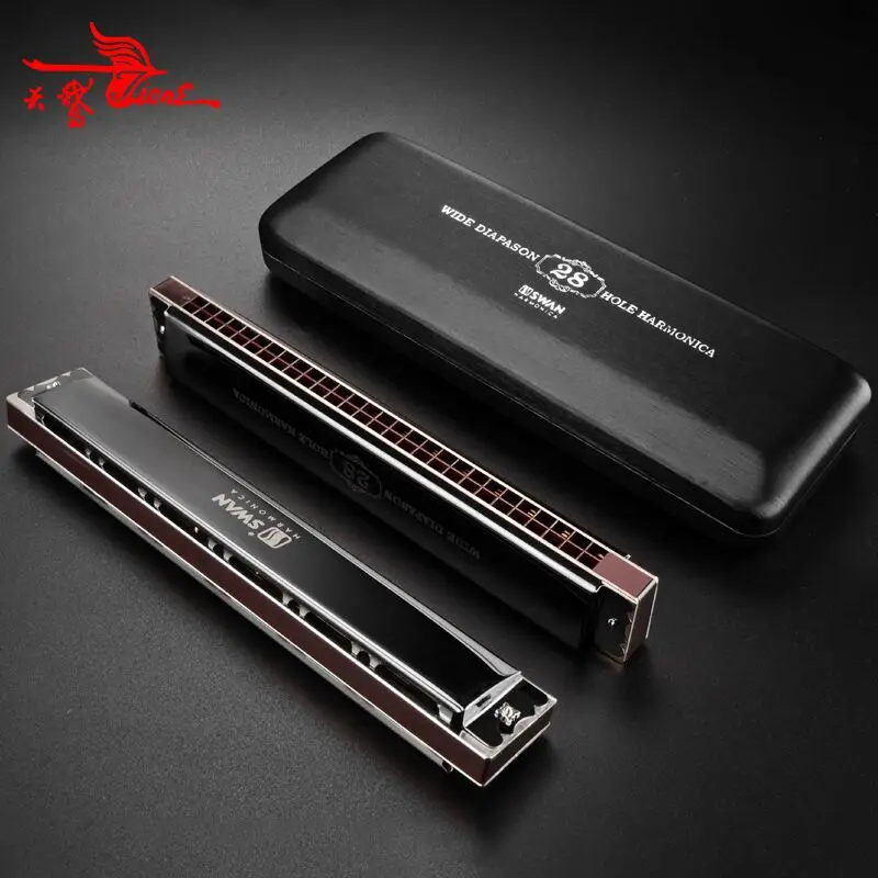 sound reed senior adult professional 28 hole polysyllabic Swan playing the first musical instrument of harmonica | Спорт и