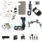 USB зарядная док-станция выключатель громкости наушник громкий динамик кабель фронтальной камеры WIFI GPS Главная Кнопка гибкий для iphone 7 с винтом