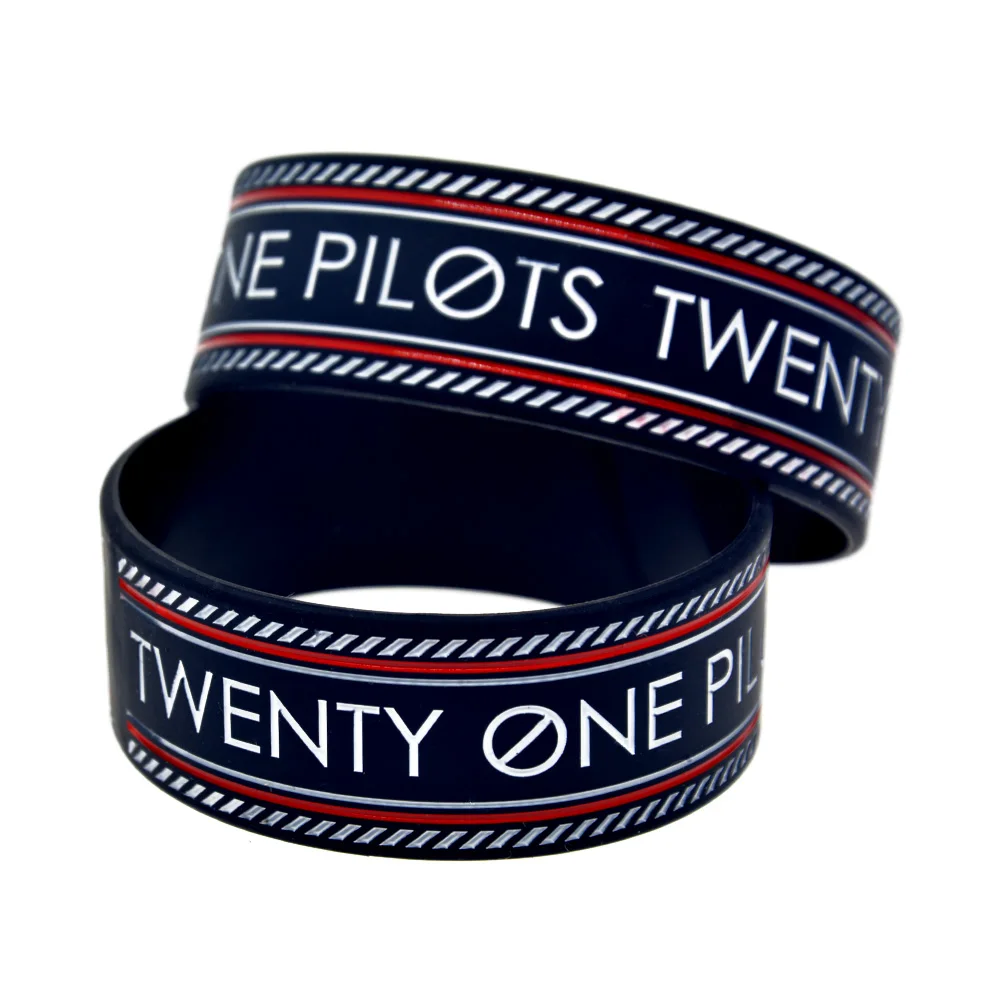 1 шт. 1 дюйм шириной Twenty One Pilots силиконовый браслет для музыкального кансерта