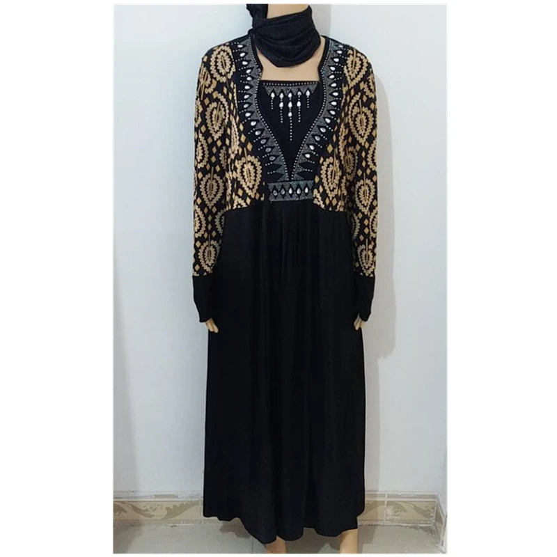 1 шт./лот БЕСПЛАТНАЯ ДОСТАВКА мусульманская черная абайя одежда для женщин