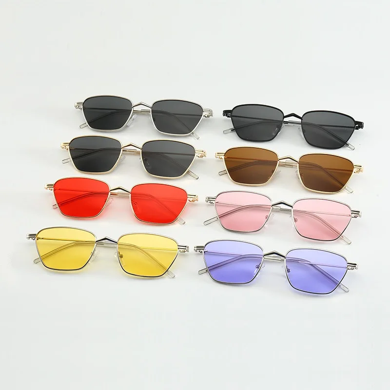 

2019 Trend Fashion Men Sunglasses Women Designer Square Sun Glasses Metal Frame Summer Shades