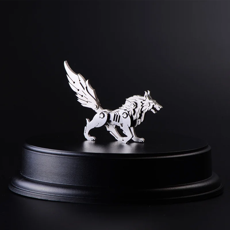 Креативная 3D модель съемный счастливый Бог зверь волк готовый продукт нет сборки