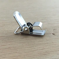 wholesale mini 100pcs 10mm silver metal cover circular pacifier suspender mitten clips holders for project craft