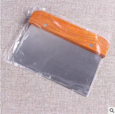 Деревянная ручка скребок для масла металлический из нержавеющей стали нож резки