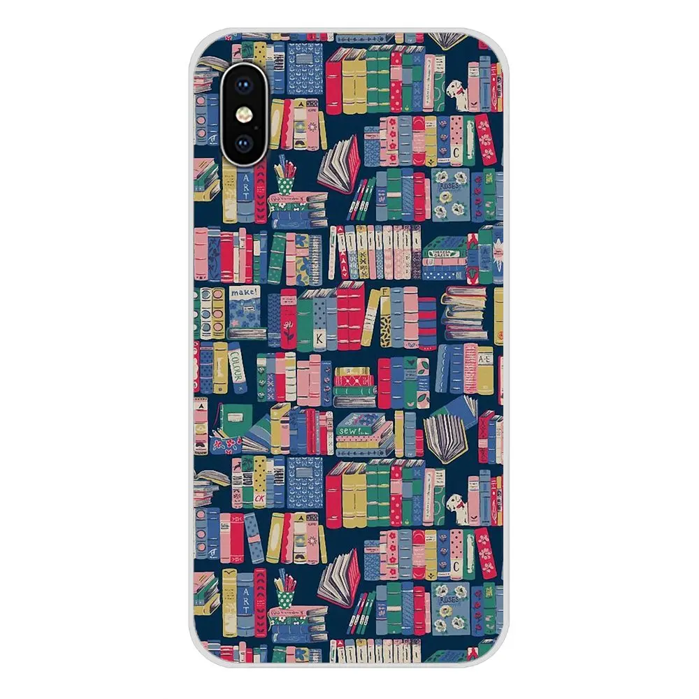 Для Samsung Galaxy S4 S5 MINI S6 S7 edge S8 S9 S10 Plus Note 3 4 5 8 9 Ретро книжная полка библиотека шаблон