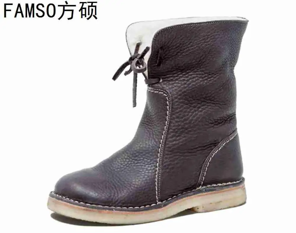 FAMSO/2019 обувь на каблуке женские зимние ботинки классические ковбойские сапоги