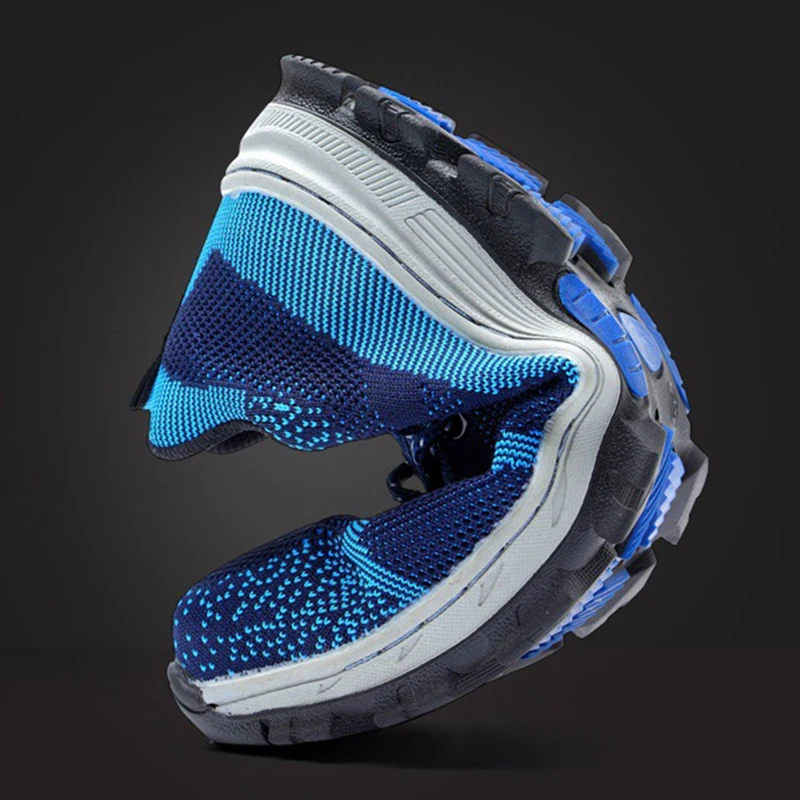 Мужская Рабочая обувь со стальным носком рабочие защитные ботинки дышащие