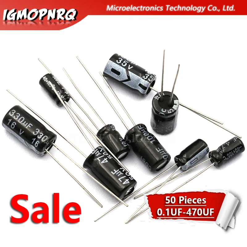 50 шт. 50V10UF 5*7 мм 0 1 470 мкФ 10 с алюминиевой крышкой 50В алюминиевая крышка 25В 330 33 22 47 16V