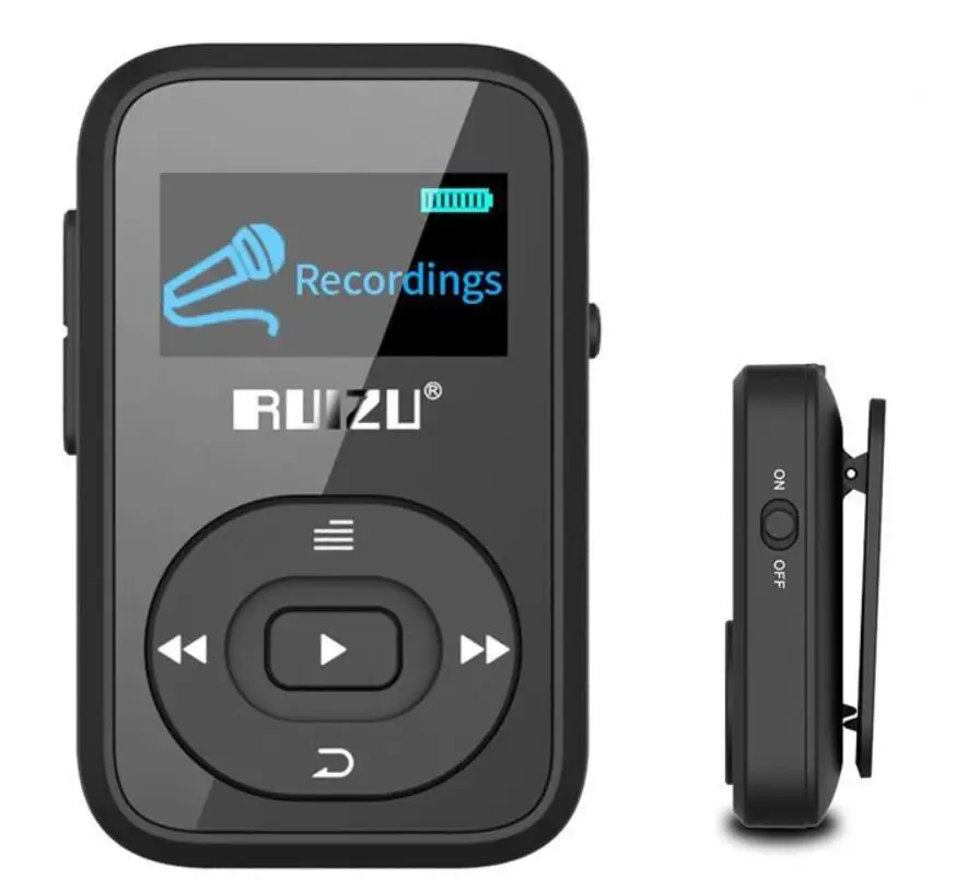 RUIZU X26 Спортивный Bluetooth MP3 плеер диктофон FM радио поддержка SD карты 8 Гб ruizx02 ruizux06|clip