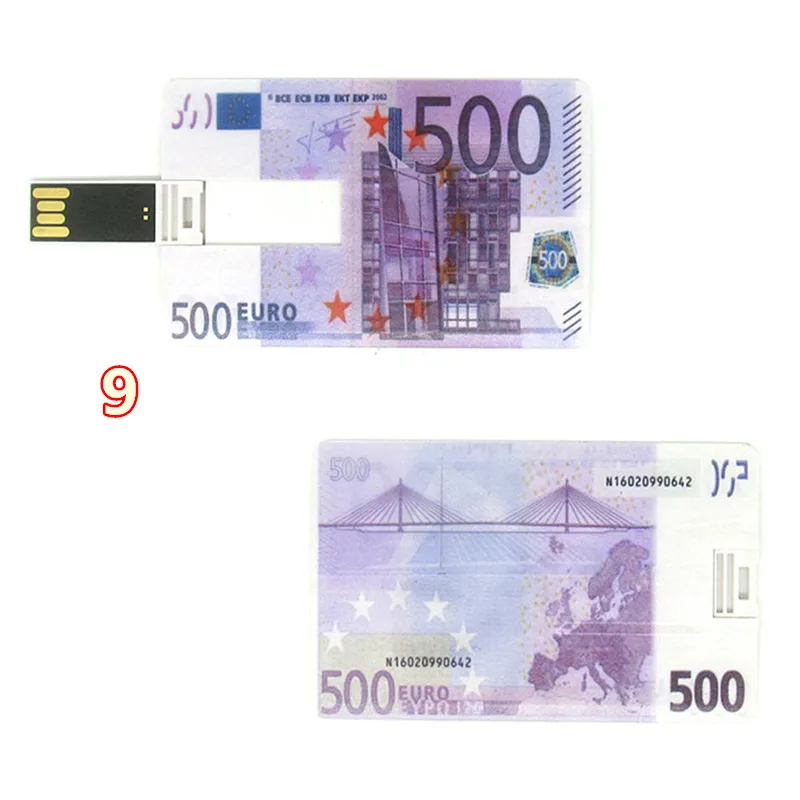 Подлинная денежная валюта Кредитная карта флэш накопитель usb памяти Флешка ручка