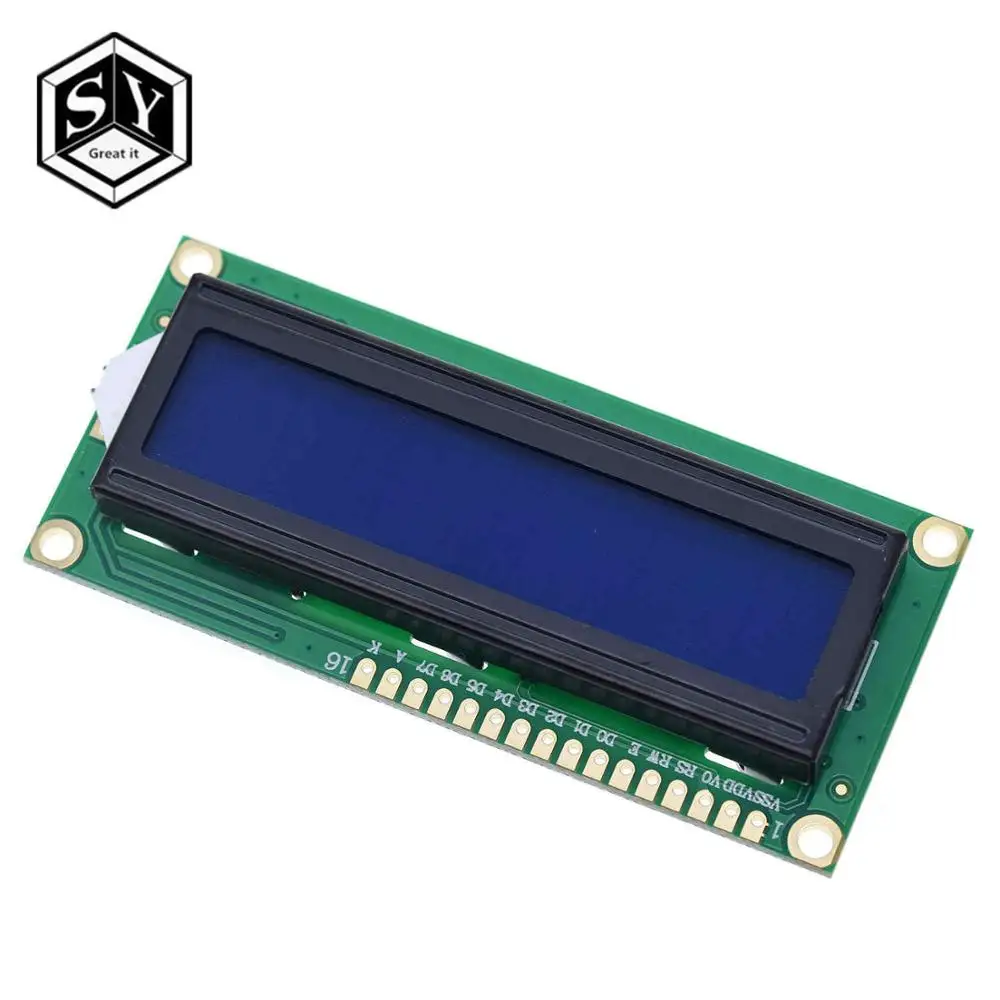 lcd1602 blue ЖК-дисплей GREAT IT lcd 1602+ ЖК-модуль 1602, синий/зеленый экран PCF8574 IIC/igc lcd 1602 - Цвет: lcd1602 blue