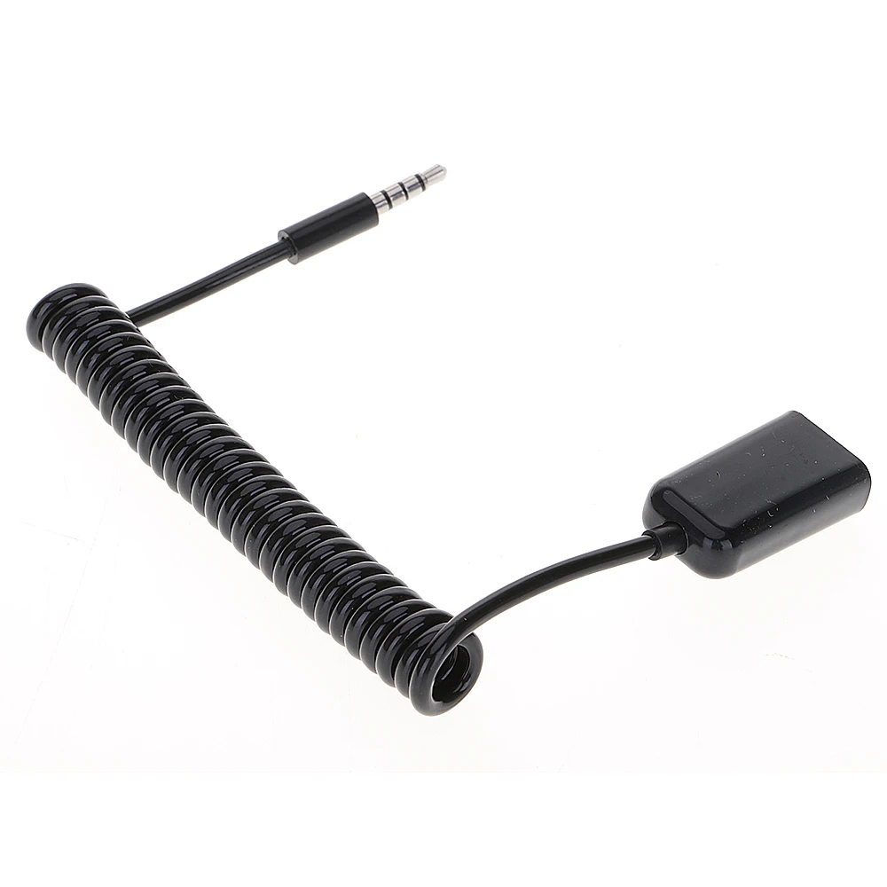 3,5 мм штекер Jack для USB женский автомобильный AUX аудио USB кабель адаптер пружинный шнур