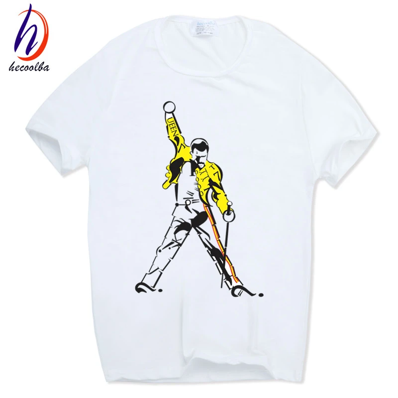 Футболка с круглым вырезом коротким рукавом и принтом HCP627|t shirt|queen t shirtfreddy mercury