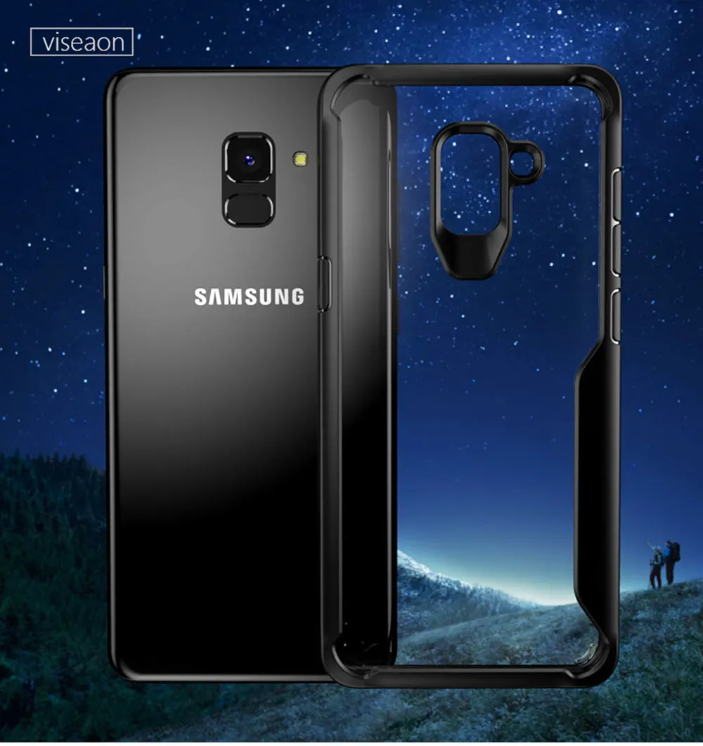 IDOOLS Case for Samsung galaxy A8 Plus A8+ Armor Soft Silicon Cases 2018 Transparent Ultra Thin Cover |